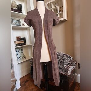 Brunello Cucinelli Long Cardigan metallic brown size XS